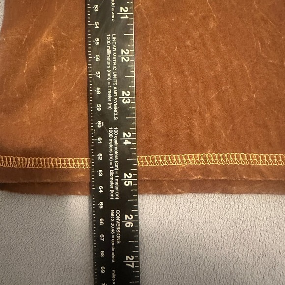 Panhandle Graphic T-Shirt Crew-Neck Long Sleeves Stretch Brown Womens Size M - Picture 14 of 16